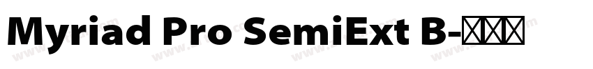 Myriad Pro SemiExt B字体转换